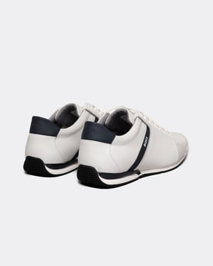BOSS Orange Saturn Mens Low Profile Leather Trainers With Odour-Control Lining NOS