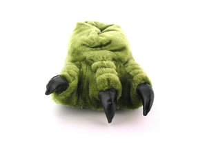 Childrens Novelty Slippers Claw Slip On - Green