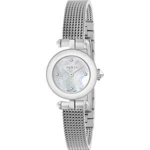 Gucci YA141512 Pärlemor Diamant Dot Dial Damklocka