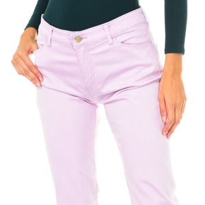Long stretch fabric pants 3Y5J18-5NXXZ woman