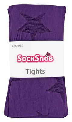 Sock Snob - Färgade 80 denier ogenomskinliga mode-strumpbyxor för damer - Star