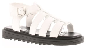 Girls Gladiator Style Fashion Sandals White
