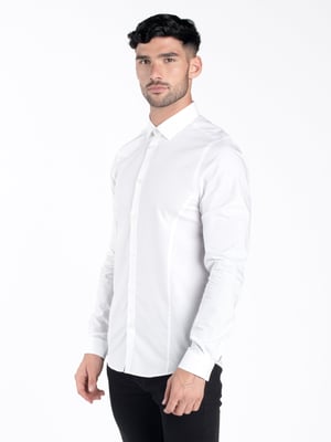 Luke 1977 Men's The Butchers Pencil Slim Fit Smart Shirt in White