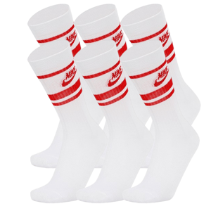 Nike DX5089 Unisex Dri-FIT Sportswear Everyday Essential Crew Socks (6 Pair) White