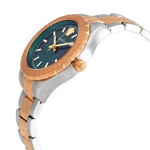 Versace V12050015 Dames Hellenyium Tweekleurig Groen Horloge