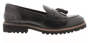 Hush Puppies Ginny Suède Dames Zwarte Instappers