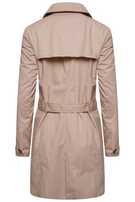 Tina Double Breasted Trench Coat in Stone