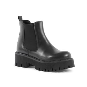 19V69 Italia Womens Short Boot Black 600-V VITELLO NERO