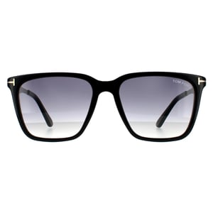 Tom Ford Square Mens Shiny Svart Blå Grå Gradient