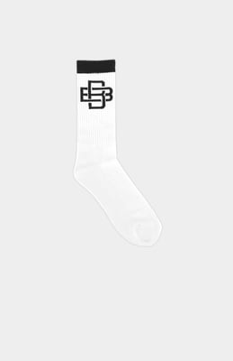 Black Bananas Monogram Sokken, Wit