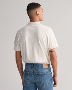 GANT regular fit short sleeve contrast piqué rugger