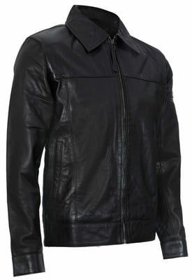 Classic 70s Leather Harrington Jacket