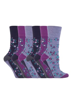 Gentle Grip - 6 Pairs Ladies Gentle Grip Non Elastic Socks - GG57