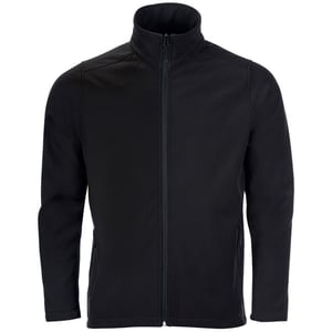 SOLS Mens Race Full Zip Water Repellent Softshell Jacket (Black)