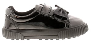 Buckle My Shoe Betti Bow Younger Girls School Shoes black