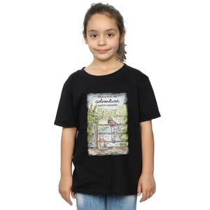 Disney Meisjes Winnie De Poeh Avontuur Katoenen T-Shirt (Zwart)