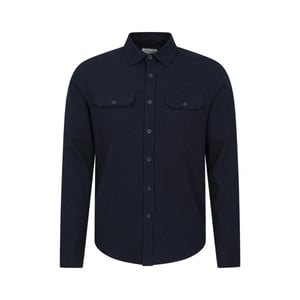 Mountain Warehouse Heren Overhemd met lange mouwen in molton (Marine)