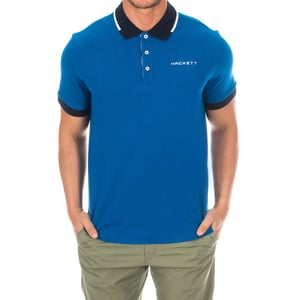Men's short-sleeved polo shirt with contrast lapel collar HMX1005D