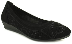 Platino Womens Shoes Wedges Tasha Slip On black