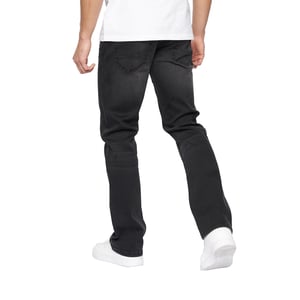 Crosshatch Mens Winsbury Bootcut Jeans (Black Wash)