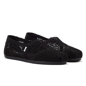 TOMS Apargata Crochet Svarta Espadrilles för kvinnor