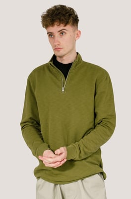 Quarter Zip Cotton Sweatshirt
