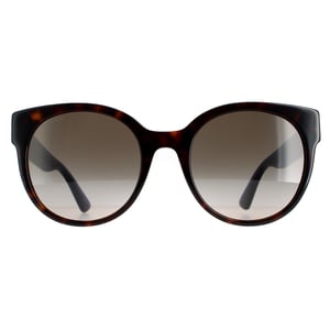 Gucci Cat Eye Womens Havana with Blue and Red Brown Gradient GG0035SN Sunglasses