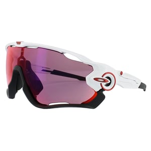 Oakley wrap heren gepolijste witte prizm road zonnebril