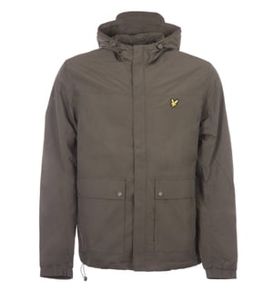 Men's Lyle And Scott Hooded Pocket Jacket in Green