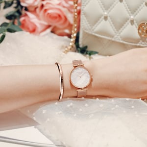 VICTORIA HYDE Watch Gift Set Pearl white/rosegold