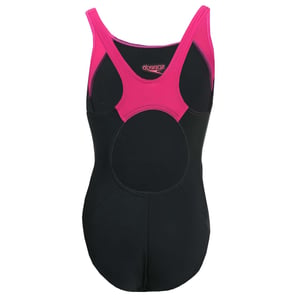 Flickmodell Speedo Junior Splice MSBK Baddräkt i svart rosa