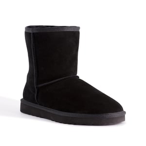 Aus Wooli "Cronulla" Australia Mid Calf Sheepskin Boot, Black