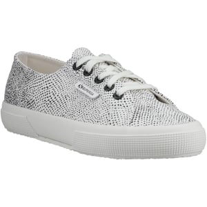 Superga 2730 Micro Faux Snake Faux Leather Damestrainers Wit Avorio/Zwart Slang