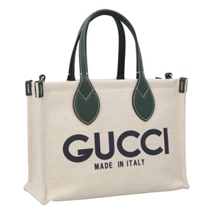 Gucci liten toteväska med Gucci-mönster grön