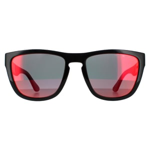 Tommy Hilfiger Square Mens Black Red Mirror Sunglasses