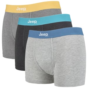 JEEP - 3 Pairs Mens Cotton Rich Blend Everyday Fitted Brief Trunks