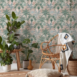 Malaysian Palm Printed Wallpaper