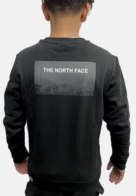 The North Face sweatshirt met ronde hals voor jongeren in zwart