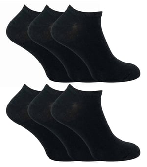 SOCK SNOB - 6 Pack Mens Cotton Low Cut Quarter Gym / Trainer Socks