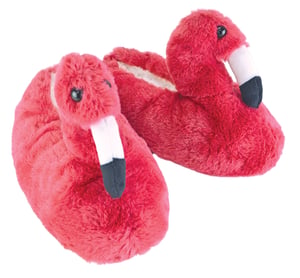 Ladies Flamingo Tofflor | Nyhet Funky Tofflor med mjuk sula för kvinnor - Rosa