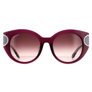 Salvatore Ferragamo Cat Eye Womens Violet Brown Wine Gradient 90041091