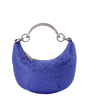Mini Clip Bag i Strass / Blå