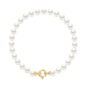 DIADEMA - Armband - Äkta sötvattenspärlor - Gult guld