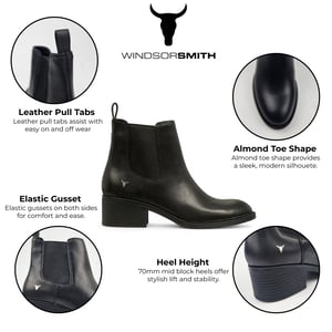 Windsor Smith Black Classic Leather Chelsea Boots - Replace