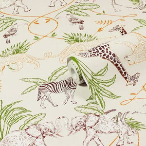 Serengeti Animal Printed Wallpaper