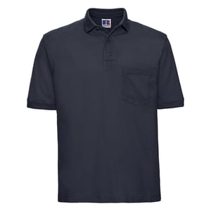 Russell Mens Heavy Duty Short Sleeve Polo Shirt (French Navy)
