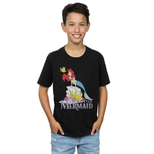 Disney Jongens De Kleine Zeemeermin Zeevriend T-Shirt (Zwart)
