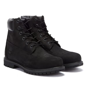 Timberland Dames 6 Inch Premium Zwart Nubuck Leren Laarzen