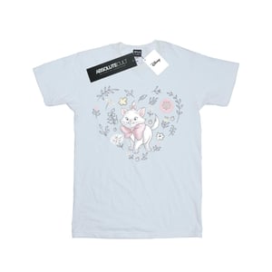 Disney Meisjes The Aristocats Marie Hart Katoenen T-Shirt (Wit)