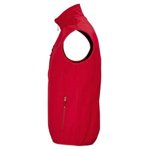 SOLS Heren Falcon Softshell gerecyclede bodywarmer (Peperrood)